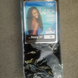 Outre Penny Curly Synthetic Half Wig 26" -Color 1B